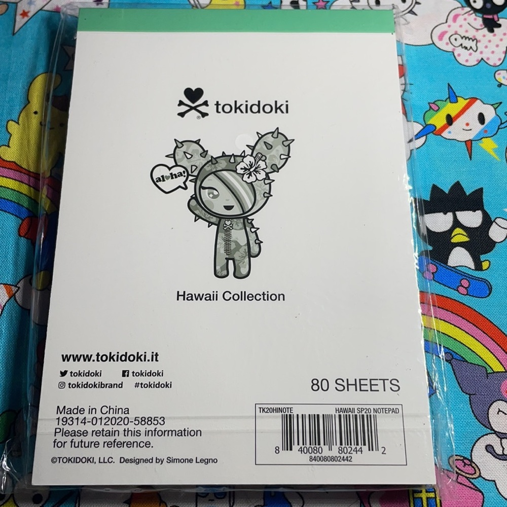 Tokidoki Hawaii Collection Note pad - Picture 5 of 6
